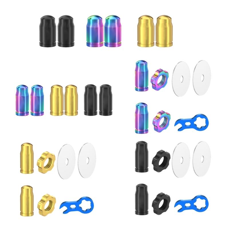 Titaniums Alloys Bike Tires Caps Air Dust Cover Road Bike Tires Valves Stem Caps Mountain Bike Air Valves Dust Caps