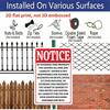2D Flat 8×12 Inch "Notice Enter At Your Own Risk" Property Liability Metal Sign - Safety Warning Wall Decor, Aluminum Hanging for Yard, Gate, Farm or