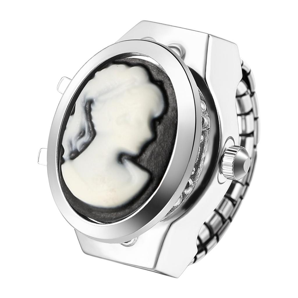 JEWELRYWE Женские кольцо-часы Простое Стильное Нержавеющая сталь Кольцо на палец Свободный размер Кварц Модный аксессуар - Подарок на День Рождения Рождество День Святого Валентина