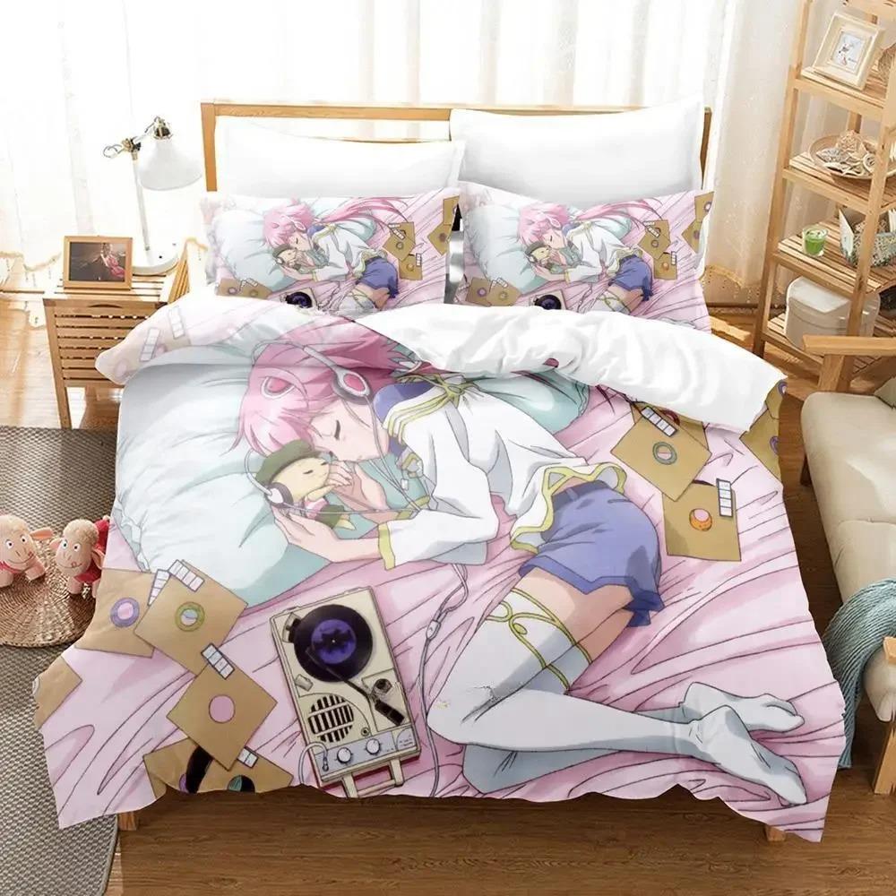 Коллекция постельного белья Kawaii Girl Sora Wo Kakeru Shoujo Односпальная Полуторная Двуспальная Queen King Размеры Коллекция кроватей Постельное белье для спальни взрослого ребенка Пододеяльники Аниме