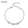 Lindon Zircon Bracelet Jewelry Geometric Bead Chain Link Bracelets Fashion Fine Wedding Gift for Girlfriend Women