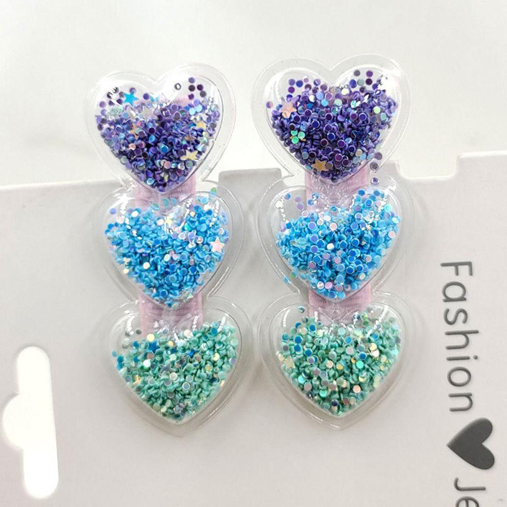 Elegant Pet Hair Accessories Pet Hair Clips Pet Grooming Style Tool Flowing Sand Duckbill Clip Color Random Pet Barrette Cat Dog