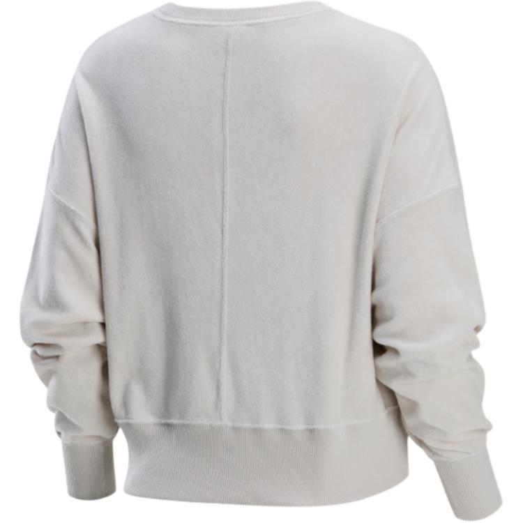 Nike Court Heritage Удобная женская толстовка с круглым вырезом, цвет металлик-золотой кремовый FQ2243-104