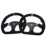 13inch 330mm Type D Steering Wheel Suede Steering Wheel Flat Game Steering Wheel  Blue Yellow Ring
