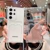Ударопрочный прозрачный чехол-книжка со слотом для карт для Samsung Galaxy S24 S23 S25 S26 Ultra S22 S21 S20 FE A14 A34 A54 A15 A35 A55 A16 A26 A36 A56 A17 A37 A57 5G