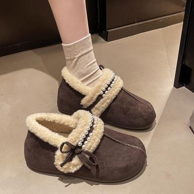 Женские зимние легкие теплые зимние ботинки на толстой подошве, нескользящие износостойкие повседневные кроссовки, хлопковые ботинки, обувь с мехом