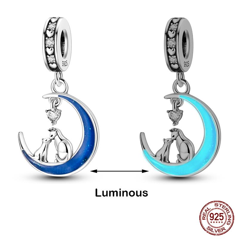 Copper Glow In The Dark Firefly Honeybee Star Charms Beads Fit Qikaola Original Bracelets Fine Diy Jewelry Gift