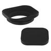 Haoge 49mm Square Metal Lens Hood with Cap for Sony RX1 RX1R RX1RII Camera for Sony E 20mm 28mm F2 30mm 35mm 50mm TE 24mm 55mm TFE 35mm F LH-E2T