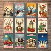 YZFQFrohe Weihnachten Metal Tin Sign Merry Christmas in German Poster Wall  for Bar Home Party Holiday  Decor 12X8inch ZW-71