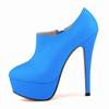 Women Boots Sexy Stilettos Fashion Autumn Winter 14cm Round Toes High Heels Ladies Casual Platform Pumps Leather Party Shoes