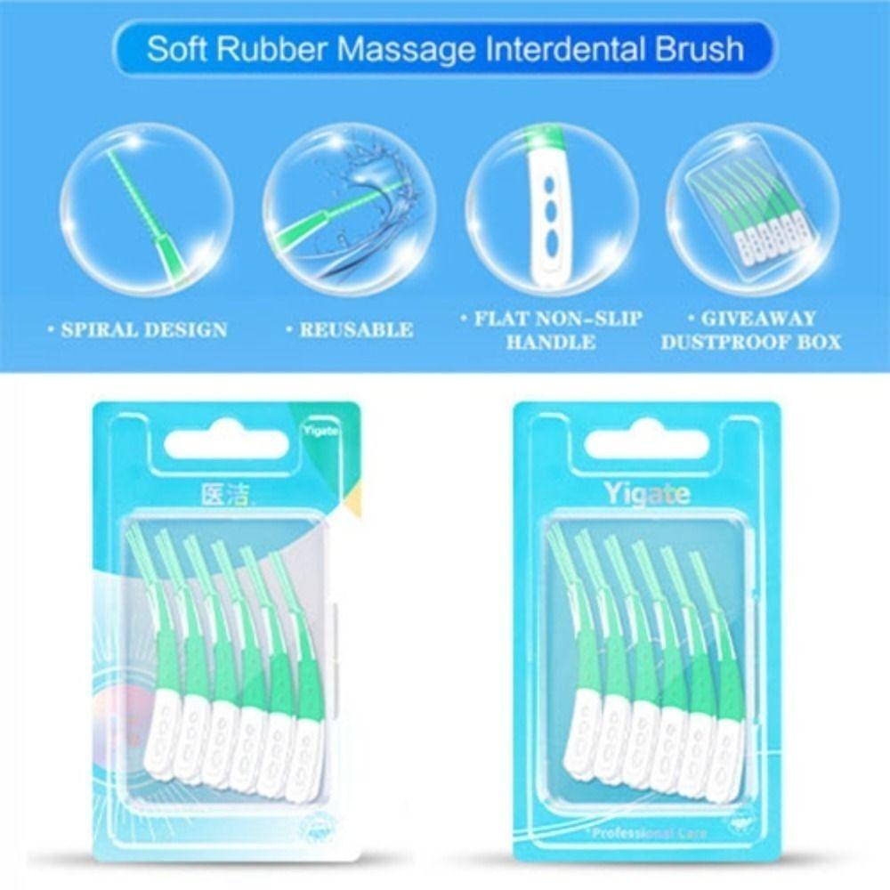 60Pcs Silicone Tooth Cleaning Brush 60Pcs Tooth Brush New Interdental Brush Oral Cavity