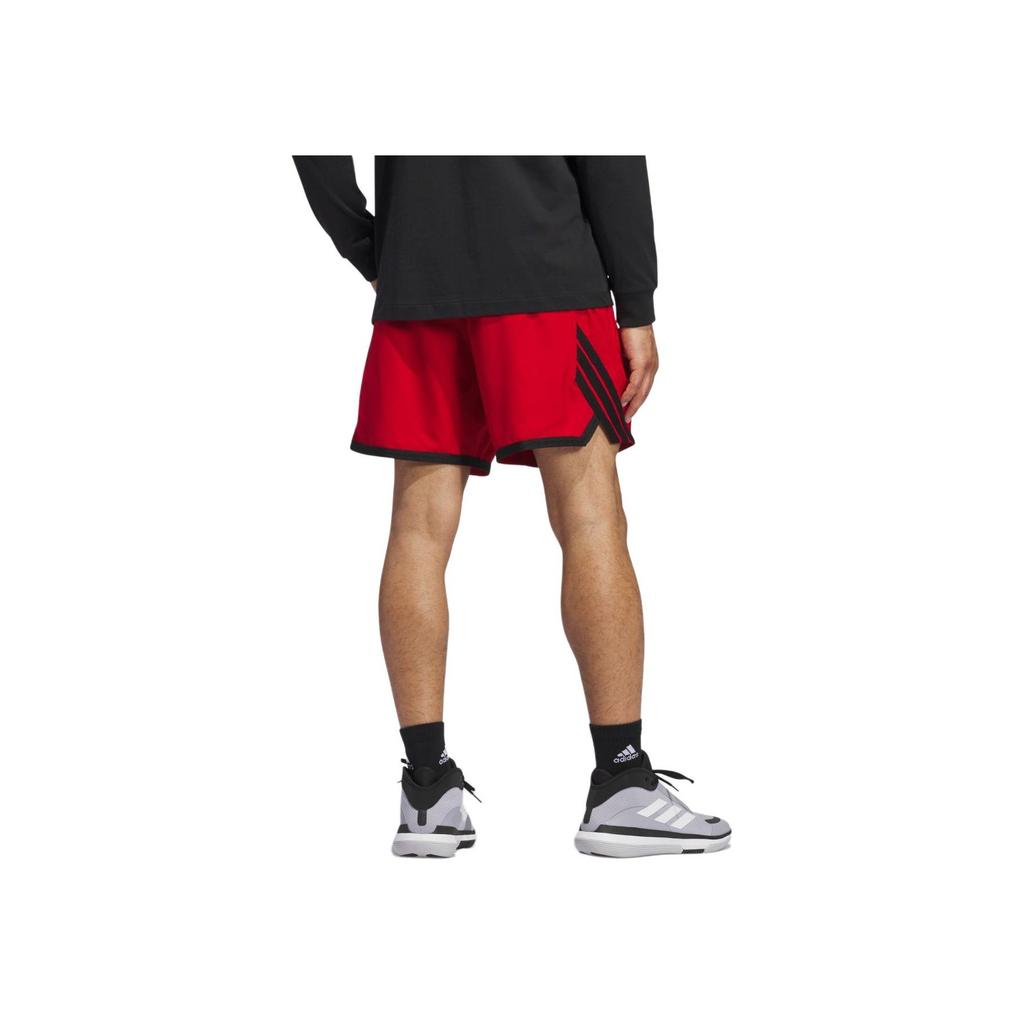 Adidas Crazylite Short Lightweight Color-Block Woven Loose Basketball Shorts Men Shorts Energy-Red JP2158
