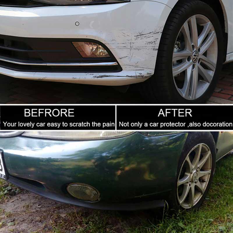 2,5 м наклейки на бампер автомобиля, резиновые наклейки на передний бампер автомобиля, защитные накладки на бампер автомобиля, внешние молдинги, полоса для губ на бампере 65 мм