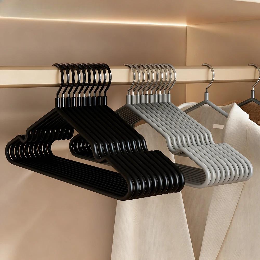 Metal Clothes Hangers, Anti-Slip Heavy Duty Space Saving Hangers for Closet Organization, Garage, Boutique & Home Use
