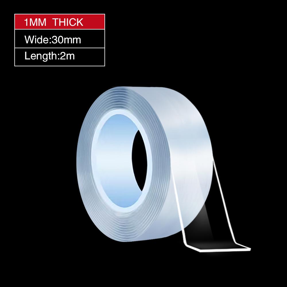 Car Nano Double Sided Tape Transparent Adhesive Strips Strong Sticky Fix Traceless Reusable Waterproof Decoration Tape