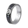 GUCCI GG 925 Sterling Silver Enamel Rings Women's Black 645573-J8410-1064