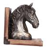 Vintage Horse Bookends Decorative Resin Book Ends for Home Office Desk Bookshelf Decor Horse Head 2 Pcs