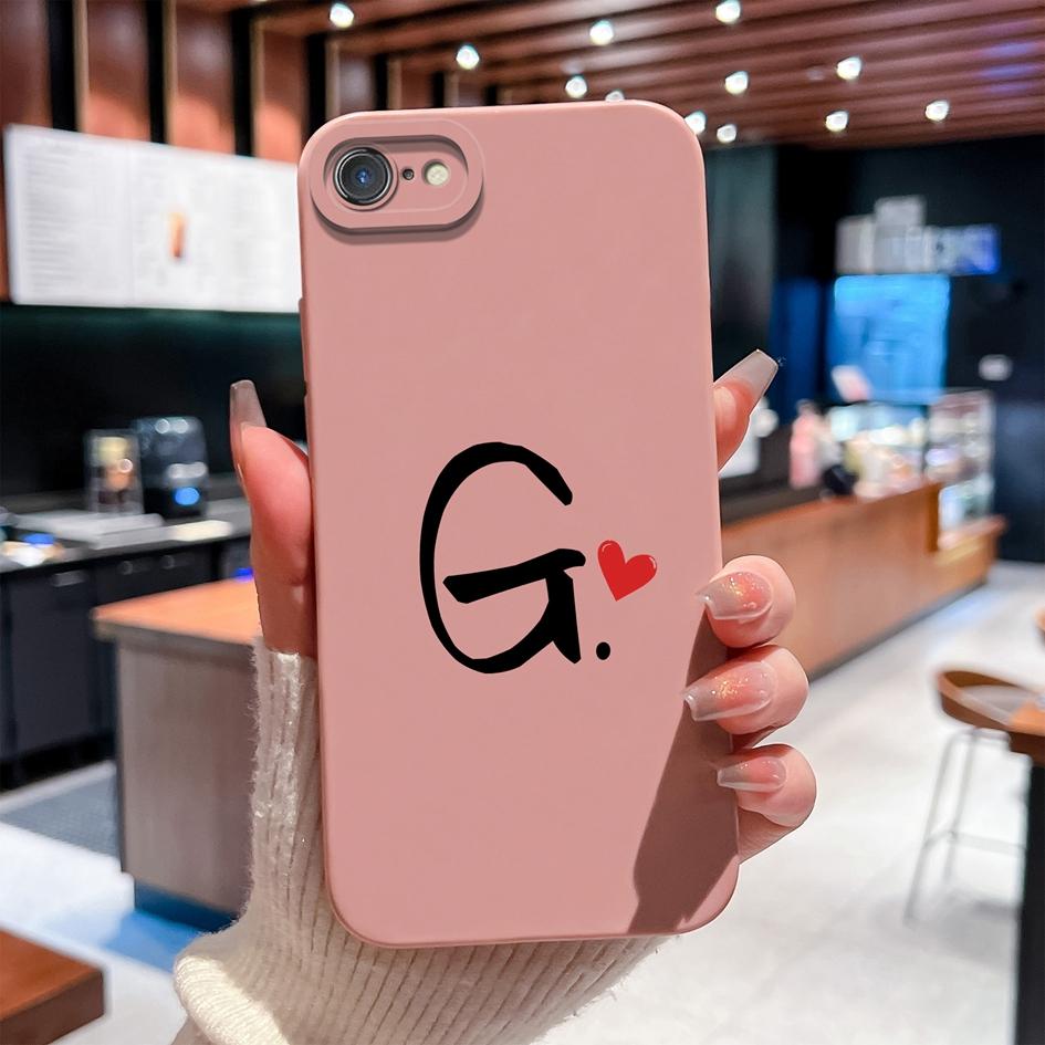 Чехол для телефона Lucky Letter для Apple iPhone 7 8 6 Plus 11 12 Pro Max Mini X XS XR SE жидкий силиконовый противоскользящий прочный ударопрочный корпус для Apple Shell