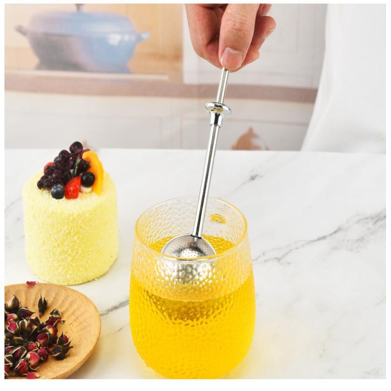 304 Stainless Steel Tea Strainer Creative Hanging Pipe Design Portable Reusable Tea Filter for Tea Enthusiasts Home Use