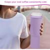 Silicone Ring for 30 & 40 oz Stainless Steel Tumbler,Reble Iced Coffee Cup Ring,Durable Drink Sleeve for Cold Beverages, Leak-Proof Lid for Iced