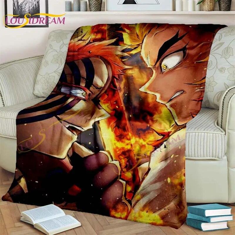 Одеяло японского аниме «Убийца демонов», мультяшное одеяло Tomioka Giyuu, одеяло, чехол на стул, одеяло, кровать, диван, покрывало, вентилятор, подарок