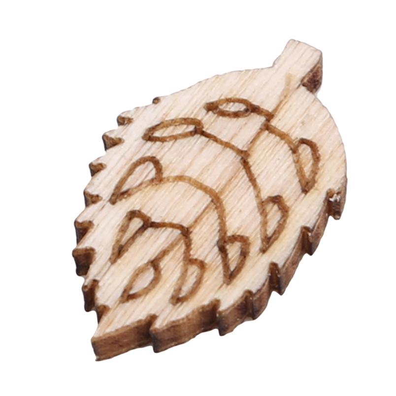 Маленькие деревянные маленькие цветы листья маленькая трава смешанные дети DIY граффити развивающие игрушки