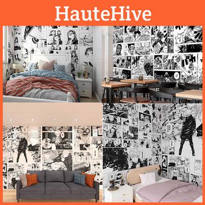 Японское Аниме Популярные Самоклеящиеся Наклейки на Стену Обои Украшение Комнаты