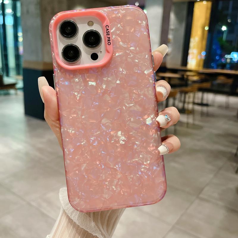 Роскошный чехол для телефона с цветным рисунком ракушки для iPhone 11 12 13 14 15 Pro Max 15plus противоударный модный красивый защитный чехол