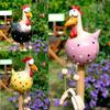 Funny Chicken Spring Weird Chicken Garden Ornaments Wheat Field Chicken Hanging Design Decoration Spring Atmosphere Dress Up