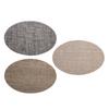 PVC Woven Table Mats Ellipse Solid Color Non-slip Waterproof Wear-resistant Heat-resistant Bowl Pads Drink Cup