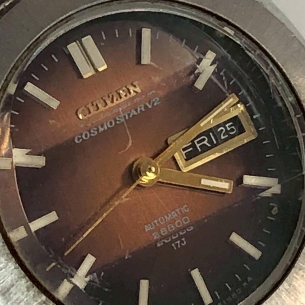 Б/у Часы CITIZEN Citizen Cosmostar V2 Автоматический завод Винтажные Ретро Антикварные Мужские Женские Часы Редкие