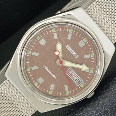 ВИНТАЖНЫЕ МУЖСКИЕ ЧАСЫ SEIKO AUTOMATIC 6309A ЯПОНИЯ С КОРИЧНЕВЫМ ЦИФЕРБЛАТОМ a700471-5