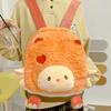 Casual Cartoon Fluffy Backpack Kawaii Plush Shoulder Bag Cute Student’s School Bag Girls
