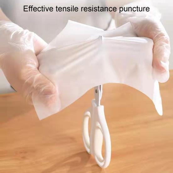 100 шт./пакет, одноразовые перчатки, прозрачные, против пятен, TPE, многофункциональные одноразовые пластиковые перчатки для приготовления еды, кухонные принадлежности, принадлежности