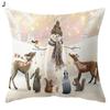 Декоративная наволочка на рождественскую тематику, защитная односторонняя печать, Рождественская вечеринка, наволочка, праздничное украшение, ежедневное использование