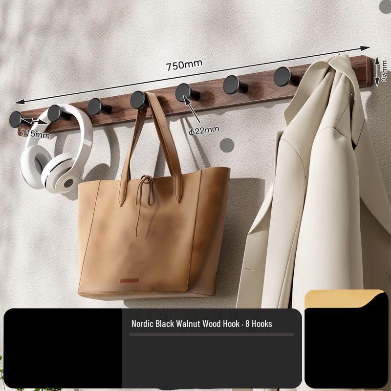ZNMW Wall-Mounted Coat Rack with Mushroom Hooks