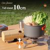 Portable Stainless Steel Simple Foldable Butane Camping Stove with Windproof Design for Outdoor Manual Cooking