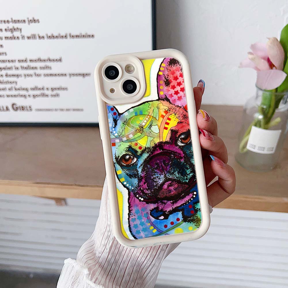 Чехол для телефона с лестницей Sky Eye для iPhone 15 14 13 12 11 Pro Max Samsung A15 A25 A24 A54 A14 Huawei Honor 90 Angel Eye Мягкий чехол A44 Французский бульдог