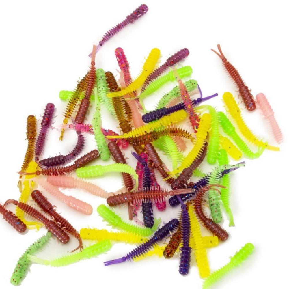 20 шт., 45 мм, мягкие приманки для ловли слизняков, искусственные приманки для рыбалки, силиконовые приманки для окуня, пластиковые приманки для ловли червя