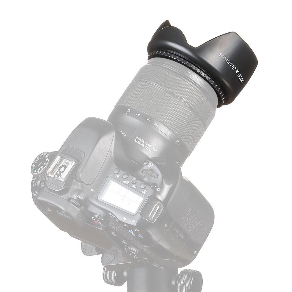 Practical Universal Camera Anti-Glare Cover Screwed Lens Hood Sunshade Protective Shield