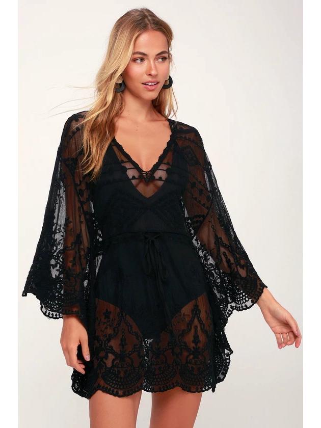European & American Lace Bikini Cover-Up: Hollow Design, Sun Protection, Beach Vacation Wear