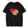 Summer Men's Short Sleeved Fun Fruit Strawberry Print Round Neck Trend Fashion Casual Solid Color T-shirt Men's Top