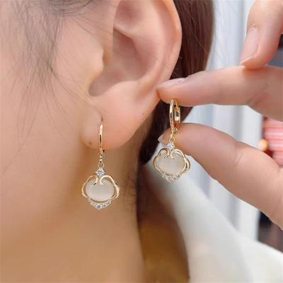 Новые модные простые опаловые серьги Ruyi для женщин, девушек, подарочные украшения оптом