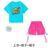 Kids Hip Hop Dance Outfit Short Sleeve Set Boys Girls Street Performance Costume