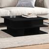  Coffee Table, Black, 70x70x29 Cm, Wood-based Material