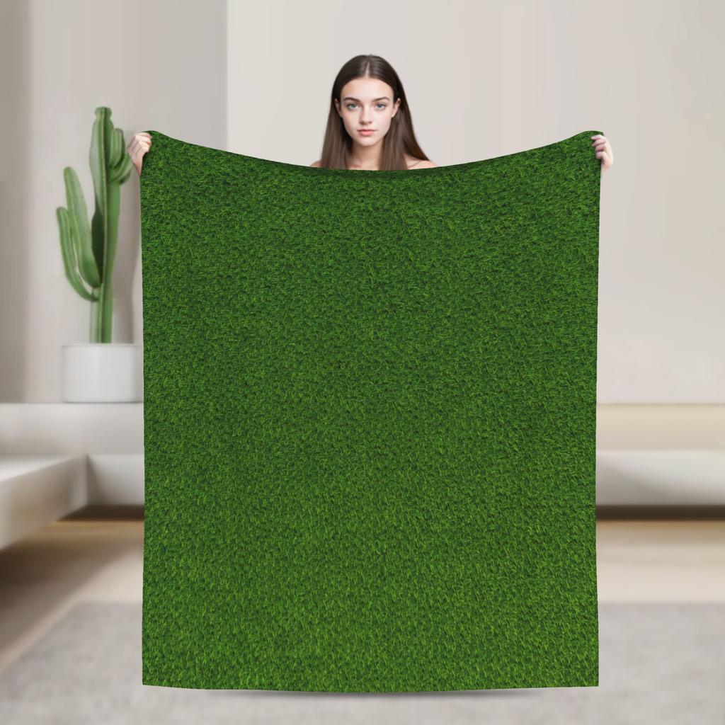 Grass Battlemat Grassland Land Greenery Blanket Quality Warm Soft Throw Blanket Winter Picnic Bedroom Novelty Bedspread