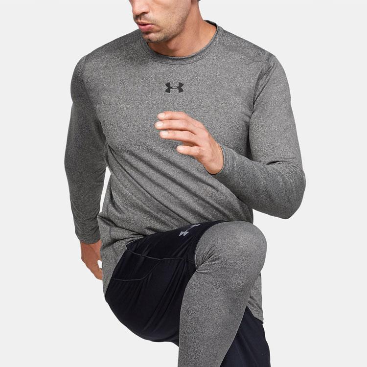 Under Armour Облегающая спортивная толстовка с круглым вырезом для тренировок Мужская толстовка Carbon-Gray 1310989-090