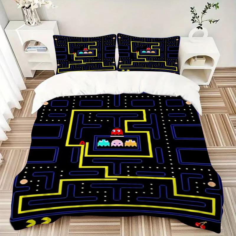 Pacman Maze Adventure Print 3Pcs Bedding Setduvet Cover With 2 Bedropillowcase Home Birthday Gift