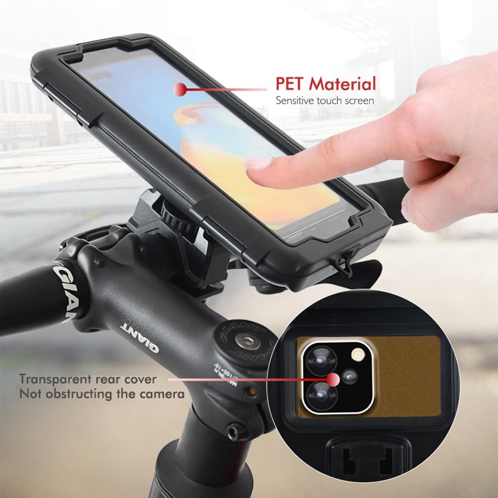 Motorcycle Phone Holder 360 Degree Rotation Cell Phone Clamp Motorbike Smartphone Mount Scooter Phone Clip For 4 -7.4 Inche