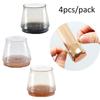 4pcs Transparent Furniture Legs Cover Round Floor Protector Chair Leg Protectors Caps  Home